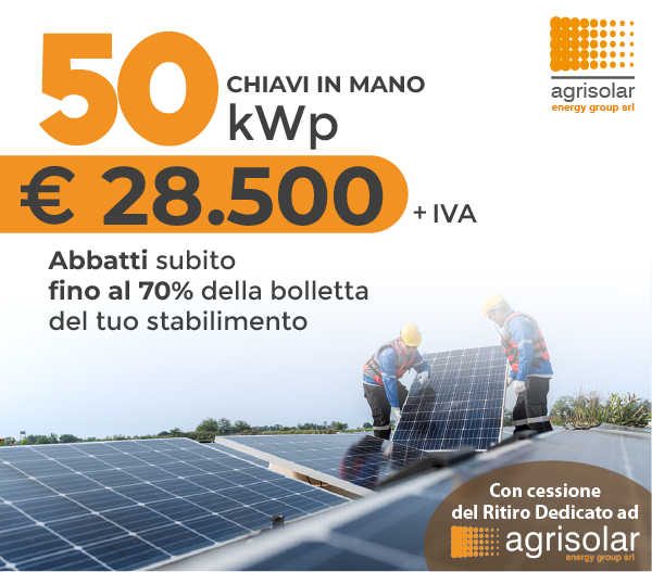 Promo Fotovoltaico 50 kWp Chiavi in Mano